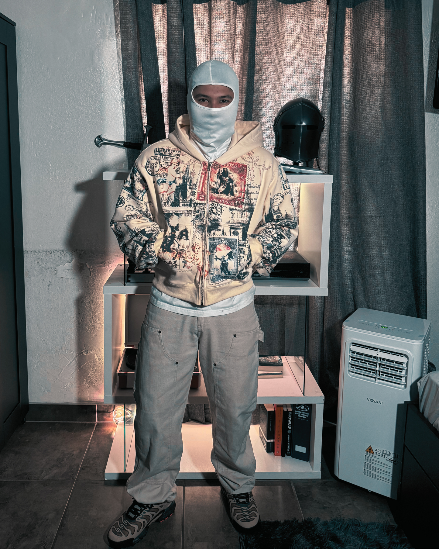 Victory Postage Hoodie – All-Over Vintage War Print